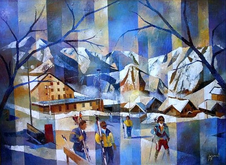 La montagne l'hiver &agrave; l'Alpe-d'Huez par Alain Gonnet