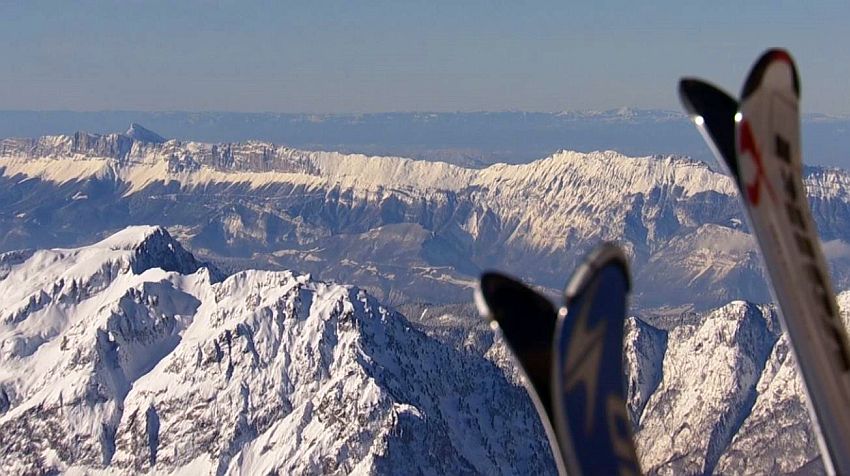 Panorama depuis l'Alpe-d'Huez sur le Vercors et le mont Ventoux