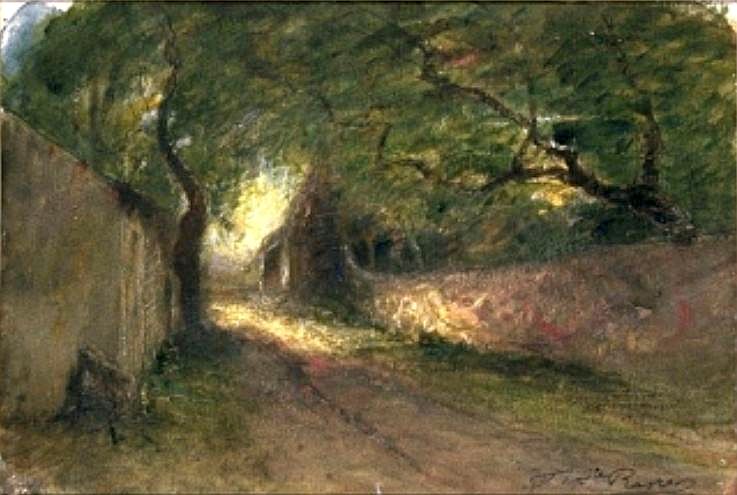 Chemin &agrave; Morestel par  Fran&ccedil;ois Auguste Ravier