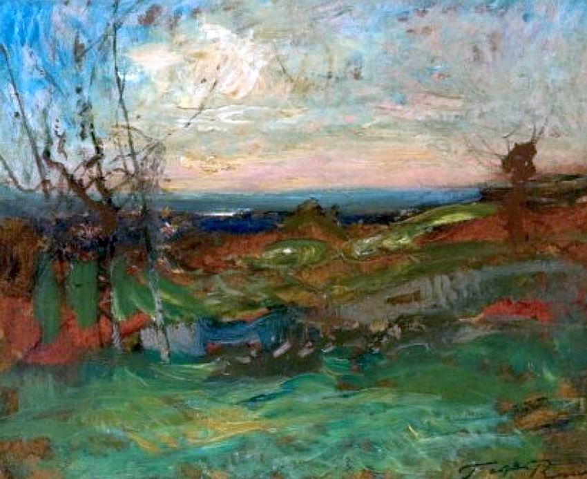 Paysage pr&egrave;s de Cr&eacute;mieu par Fran&ccedil;ois Auguste Ravier