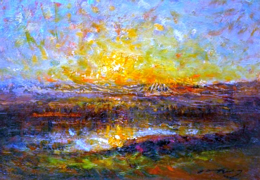 Paysage pr&egrave;s de Morestel par  Fran&ccedil;ois Auguste Ravier