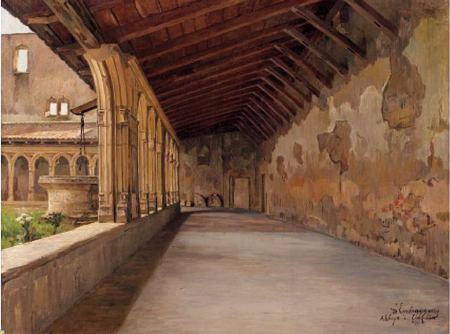 Cloitre de l'abbaye de Charlieu par Charles Bertrand d'Entraygues