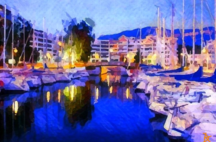 Port of Aix-les-Bains at down by Dan Kopel