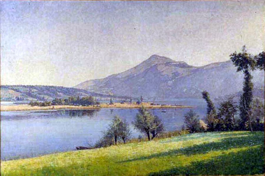 Lac Aiguebelette par Adrien Louis Marie Jourdeuil
