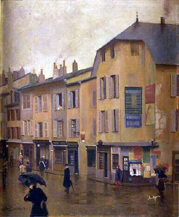 Apr&egrave;s la pluie, place du  th&eacute;&acirc;tre &agrave; Chamb&eacute;ry par Eug&egrave;ne Revel