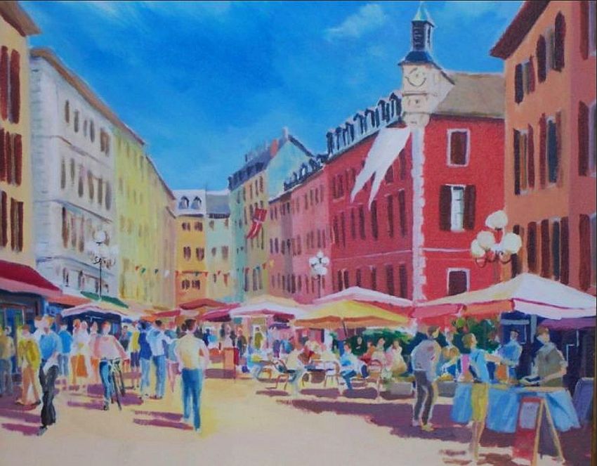 Place Saint-L&eacute;ger &agrave; Chamb&eacute;ry par Jacques Daugeron