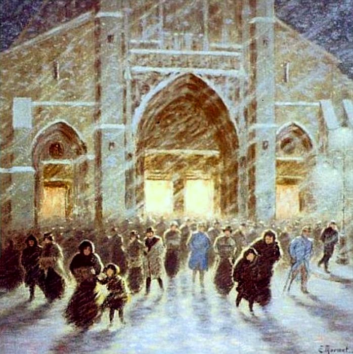 Sortie du th&eacute;&acirc;tre de Chamb&eacute;ry par  Emile marmet