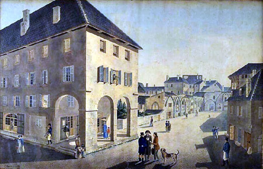 Vue cath&eacute;drale de Chamb&eacute;ry  par  Joseph Massotti