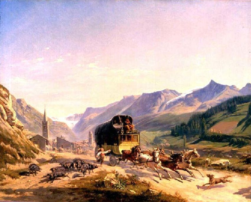 Diligence de lanslebourg par Jean-Baptiste Louis Guy