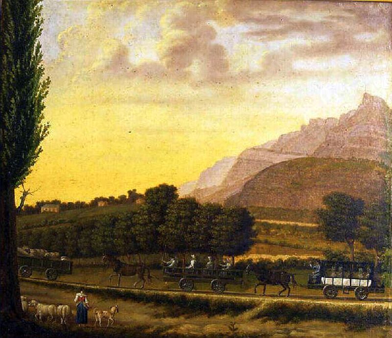 Tramway de Chamb&eacute;ry au Bourget  vers 1840