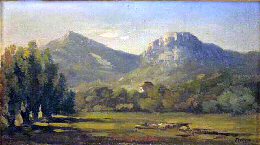 Vue de Challes les Eaux par Joseph Alexandre Trenca