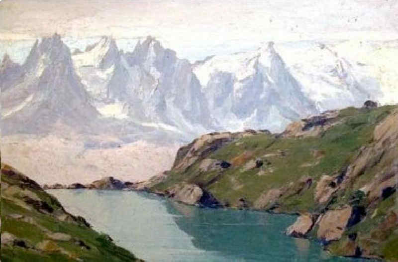 Le lac Blanc &agrave; Chamonix par Charles Henri Contencin