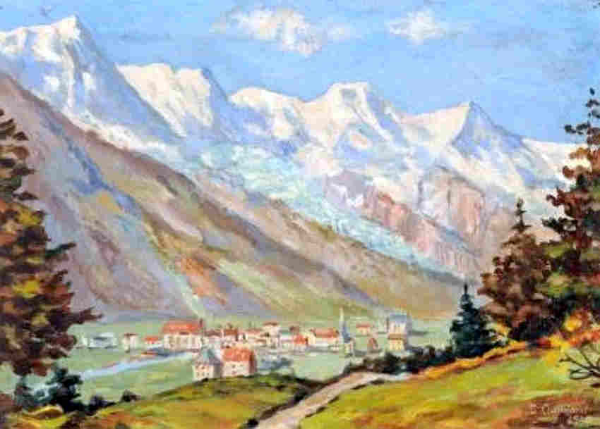 Village de Chamonix et Mont Blanc par C Cougniaud