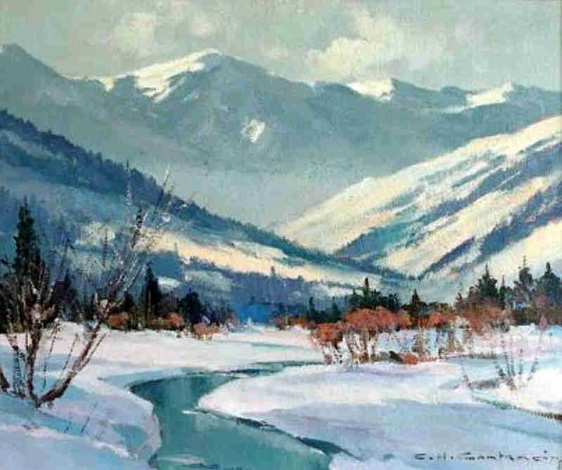 Environs d'Allevard, Is&egrave;re par Charlles Henri Contencin