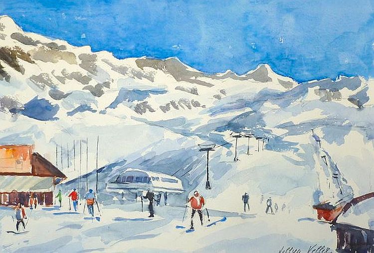 Ski resort  by Nelly Veller