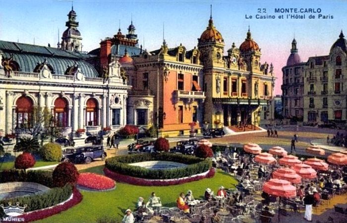 Monaco,opéra, hôtel de Paris, terrasse café de paris, années 1920