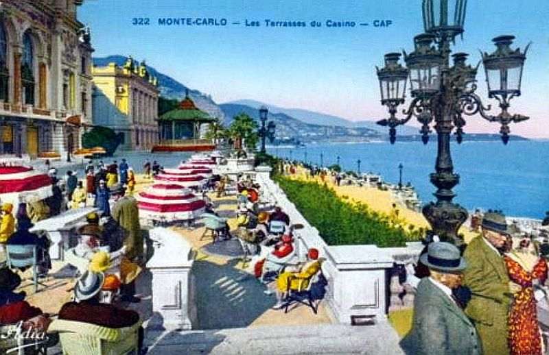 Monaco, terrasses du ccasino, années 1920