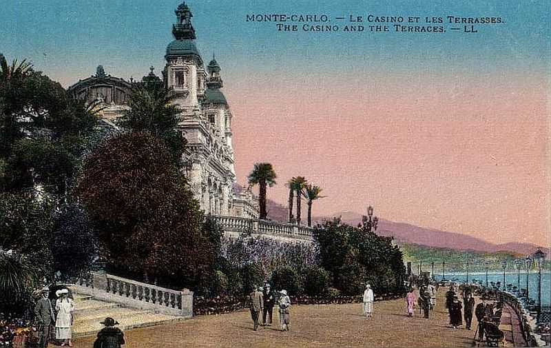 Monaco, terrasses du cacsino, années 1920