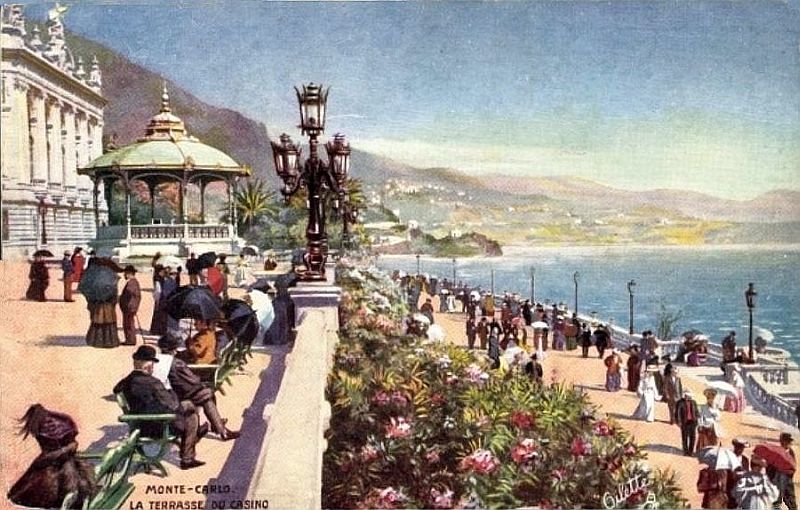 Terrasse du casino de Monaco, années 1900