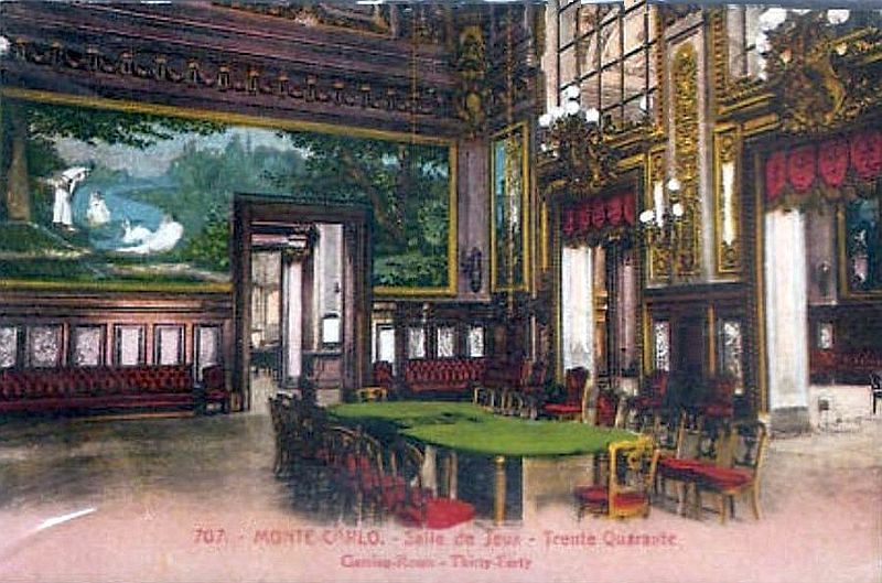 Salle du trente quarante casino de Monte-Carlo, années 1900